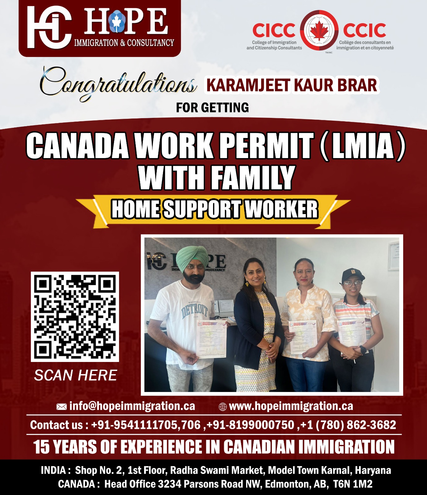 Karamjeet Kaur Work Permit